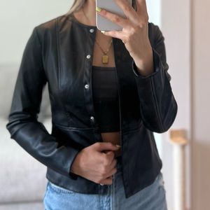zara leather jacket